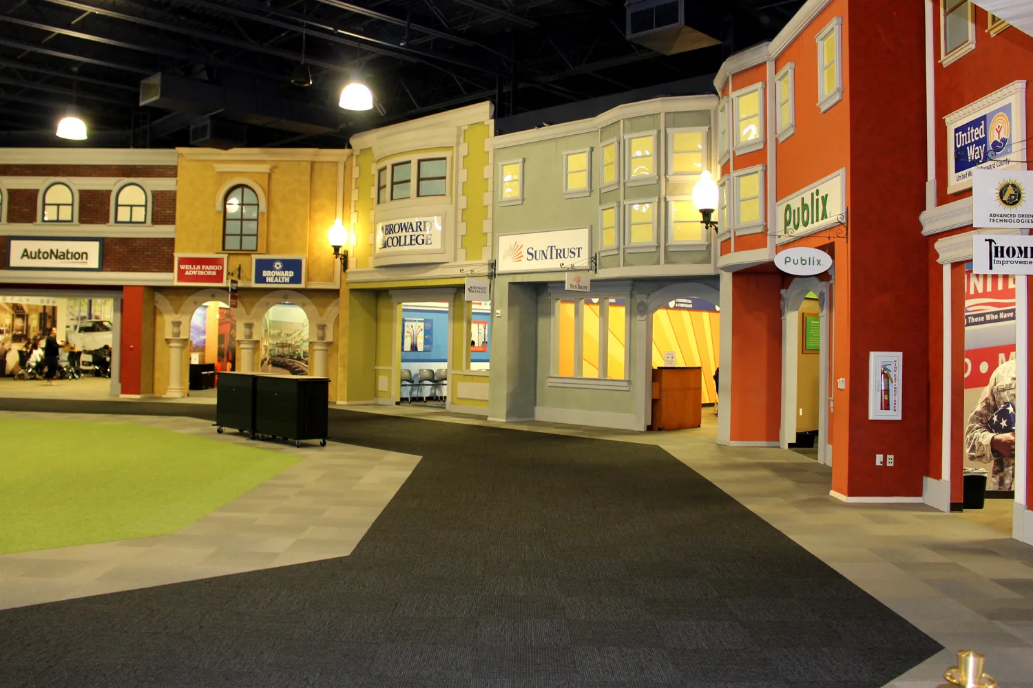Inside the JA BizTown mini-city at the JA World Huizenga Center