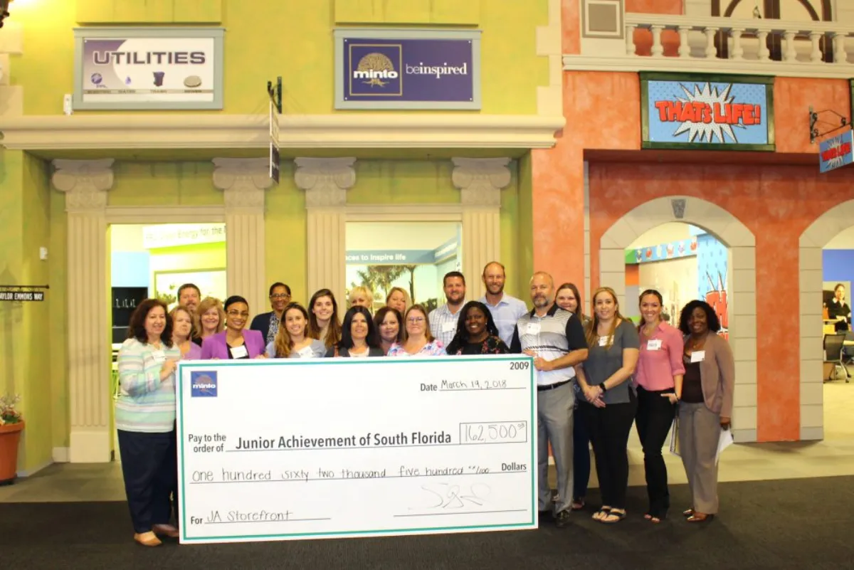 Minto Communities Generously Donates $32,500 Each Year to Junior Achievement of South Florida